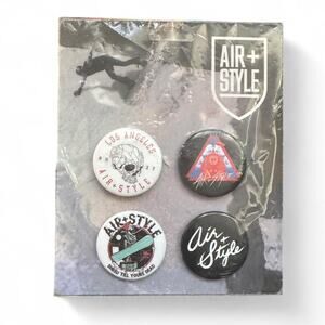 NWT Air+Style Music Festival 2015 Shaun White RARE Safety Pin Buttons (4) — OS